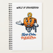 World of Engineering Keep Calm Pull Chain Notebook Planner (Voorkant)