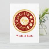 World of Faith Flat Wenskaart Kaart (Staand voorkant)