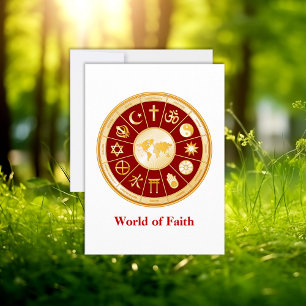 World of Faith Flat Wenskaart Kaart