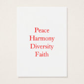 World of Faith Mighty-profielkaart Visitekaartjes (Achterkant)