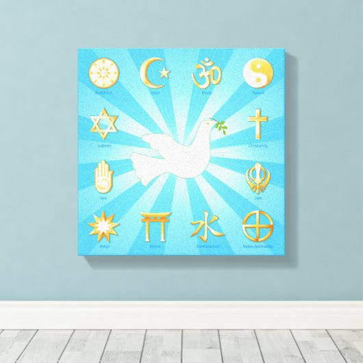 World of Peace Canvas Art (Insitu (Houten vloer))