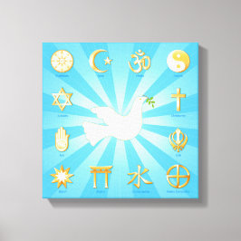 World of Peace Canvas Art Afdruk