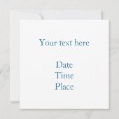 World of Peace Flat Invitation Card (Achterkant)