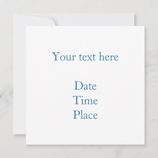 World of Peace Flat Invitation Card (Achterkant)