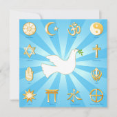 World of Peace Flat Invitation Card (Voorkant)