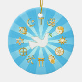 World of Peace Gold Mandala Ornament (Voorkant)