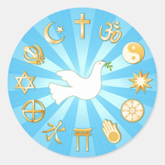 World of Peace Sticker (Voorkant)