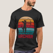 World Okayest Archery Crossbow Bow Hunting Acher A T-shirt (Voorkant)