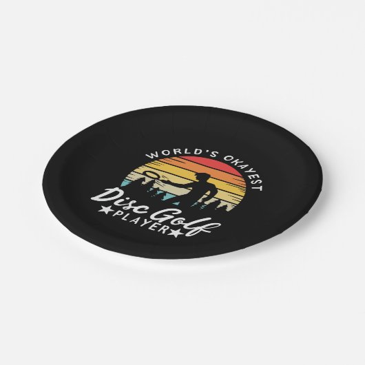 World Okayest Disk Golf Player Papieren Bordje (Gekanteld)