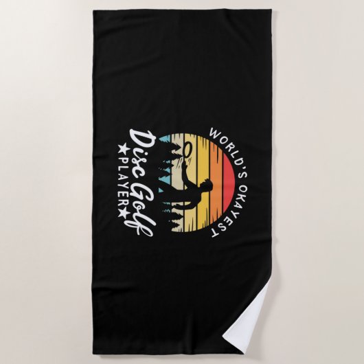 World Okayest Disk Golf Player Strandlaken (Voorkant)