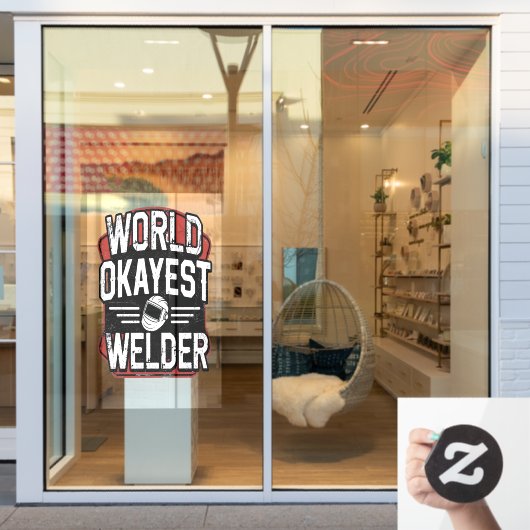 World Okayest Welder grappig lassen Raamsticker (Winkelraam)