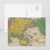World on Mercator-projectie Briefkaart (Voorkant / Achterkant)