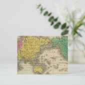 World on Mercator-projectie Briefkaart (Staand voorkant)