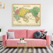 World on Mercator-projectie Canvas Afdruk (Insitu (Woonkamer))