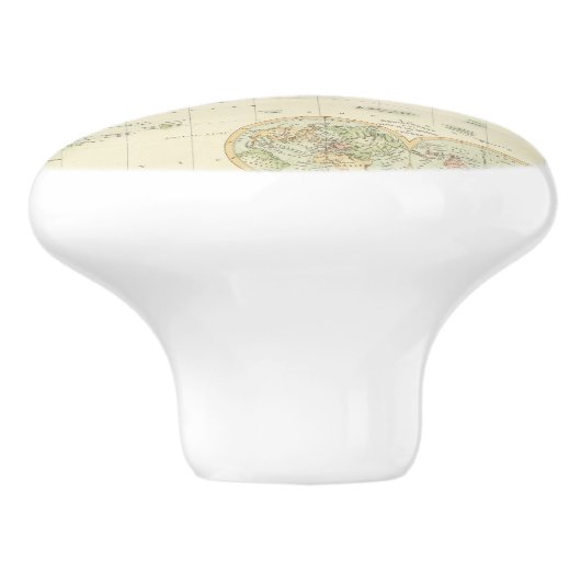 World on Mercator-projectie Keramische Knop (Zijkant)