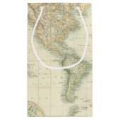 World on Mercator-projectie Klein Cadeauzakje (Achterkant)