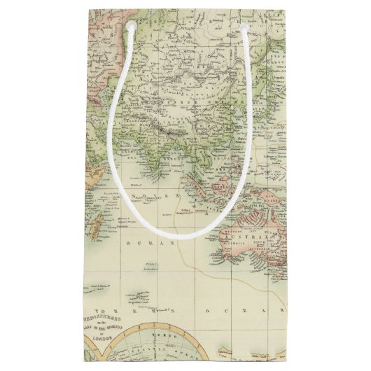 World on Mercator-projectie Klein Cadeauzakje (Voorkant)