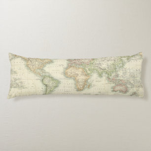 World on Mercator-projectie Lichaamskussen