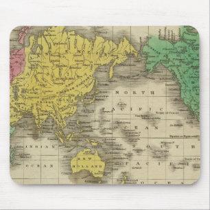 World on Mercator-projectie Muismat
