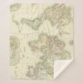 World on Mercator-projectie Sherpa Deken (Voorkant)
