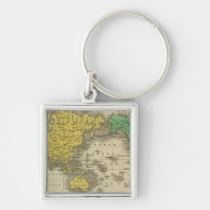 World on Mercator-projectie Sleutelhanger