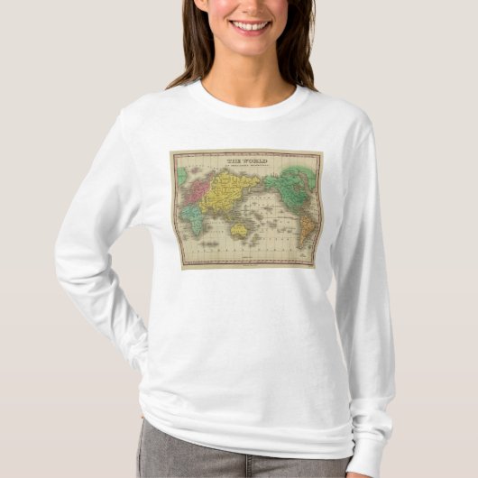 World on Mercator-projectie T-shirt (Voorkant)