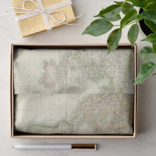 World on Mercator-projectie Tissuepapier (Geschenk)