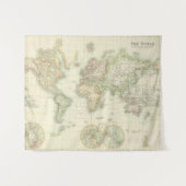 World on Mercator-projectie Wandkleed (Voorkant (horizontaal))