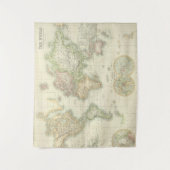 World on Mercator-projectie Wandkleed (Voorkant)