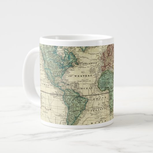 World on Mercators Projection Grote Koffiekop (Links)