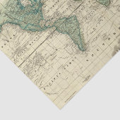 World on Mercators Projection Tissuepapier (Detail)