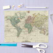 World on Mercators Projection Tissuepapier (Craft)