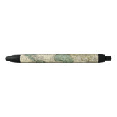 World on Mercators Projection Zwarte Inkt Pen (Voorkant)