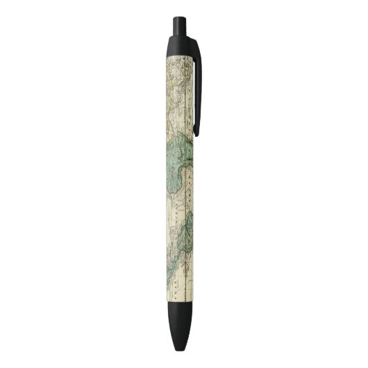 World on Mercators Projection Zwarte Inkt Pen (Achterkant (Verticaal))