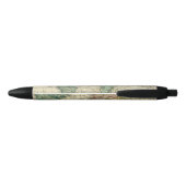 World on Mercators Projection Zwarte Inkt Pen (Achterkant)