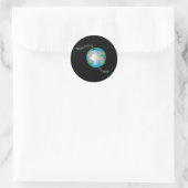 World on String Ronde Sticker (Tas)