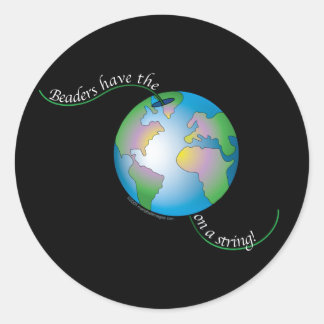 World on String Ronde Sticker