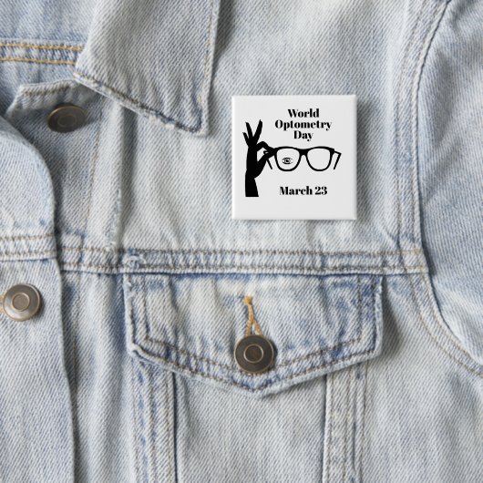 World Optometry Day Button met Glasses Silhouette (In situ)