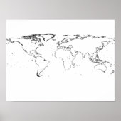 World Ourline Map Poster (Voorkant)