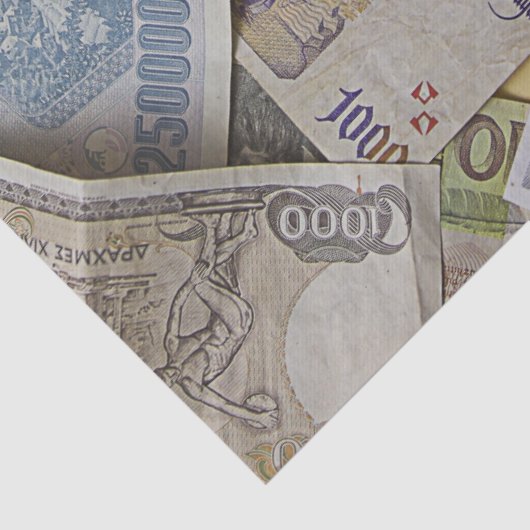 world paper money tissue tissuepapier (Detail)