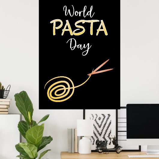 World Pasta Day Sign Poster (Thuiskantoor)