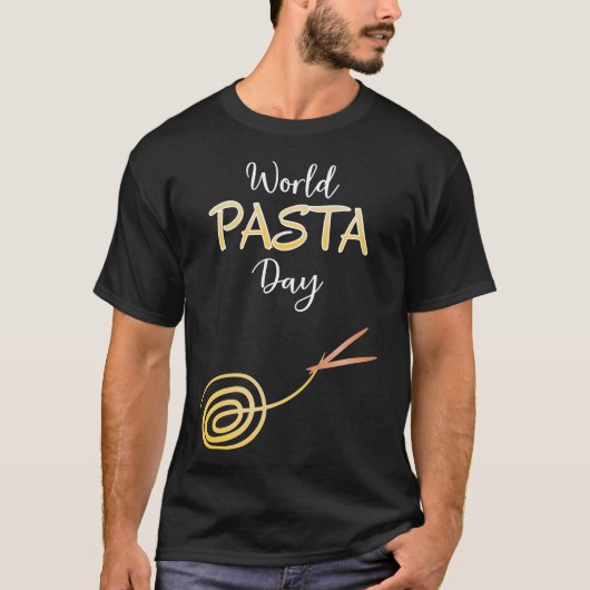 World Pasta Day Sign Poster T-shirt (Voorkant)