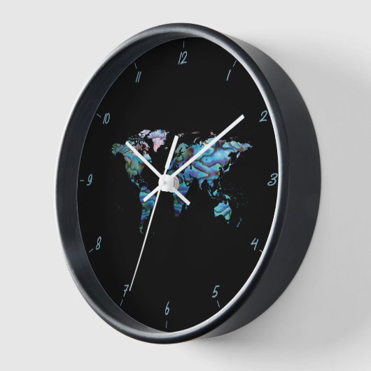 WORLD PAUA SQUARE WALL CLOCK (Hoek)