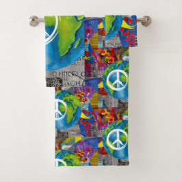 World Peace Bathroom Towel Set Bad Handdoek