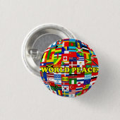 WORLD PEACE-BUTTON RONDE BUTTON 3,2 CM (Voorkant /achterkant)