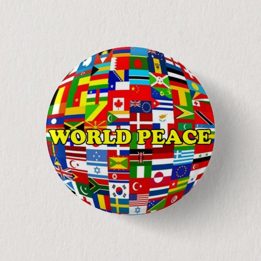 WORLD PEACE-BUTTON RONDE BUTTON 3,2 CM (Voorkant)