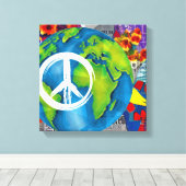 World Peace Canvas Art (Insitu (Houten vloer))