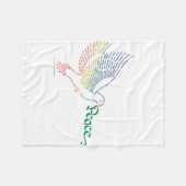 World Peace Dove Blanket Fleece Deken (Voorkant (Horizontaal))