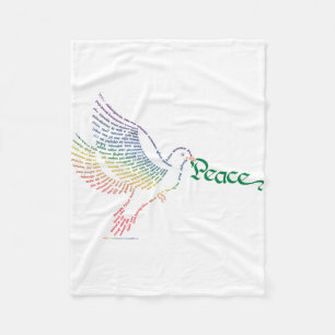 World Peace Dove Blanket Fleece Deken