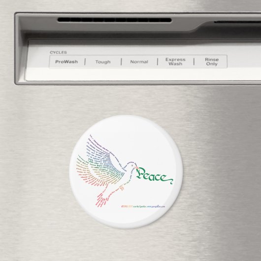 World Peace duif magneet (Insitu (Vaatwasser))